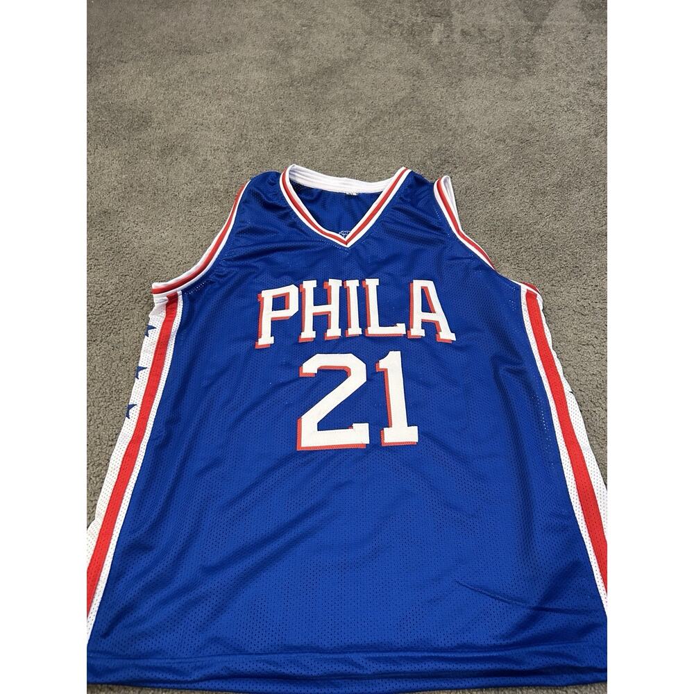 Joel Embiid Signed‎ Autographed Philadelphia 76ers Jersey w/ Hologram COA - Picture 5 of 6